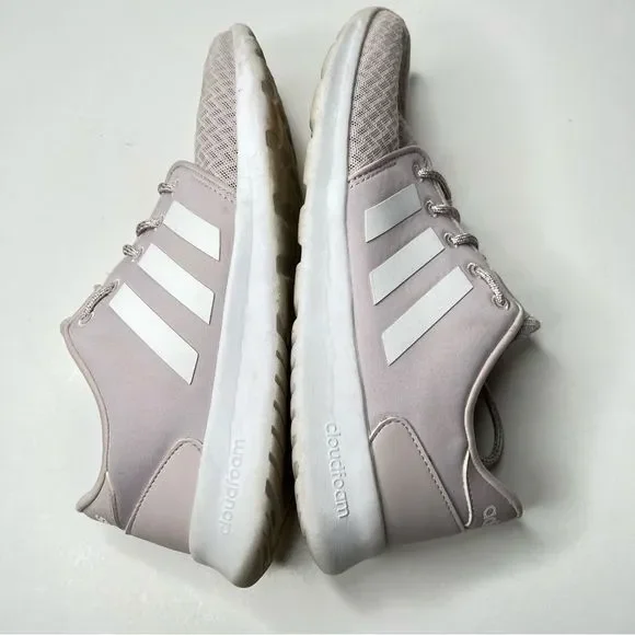 Adidas Women's QT Racer Pink Lavender Memory Foam Running Shoes Size 9.5 - Picture 7 of 8